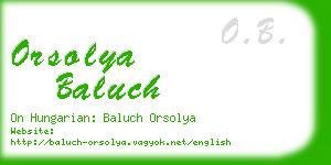 orsolya baluch business card